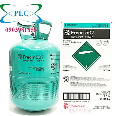Gas lạnh R507a - net 11.34kg hiệu FREON